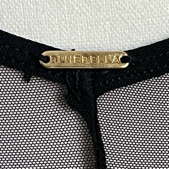 NWT - Bluebella Etienne Black Embroidered Mesh Bodysuit - Small - Picture 9 of 14